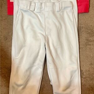 2 Easton White Kids Baseball Pants